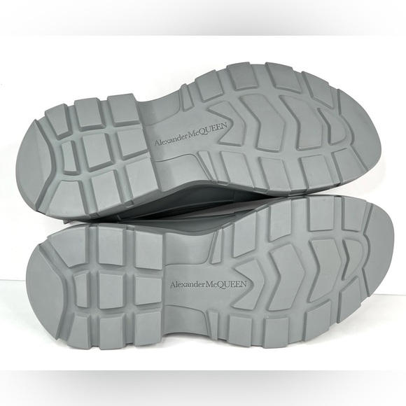 Alexander McQueen Men's Tread Slick Gray Low-Top Sneakers Size EU 49 - US 16 - Picture 6 of 10